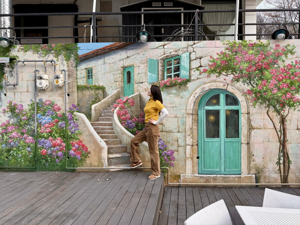 11카페인테리어벽화11산토리니카페